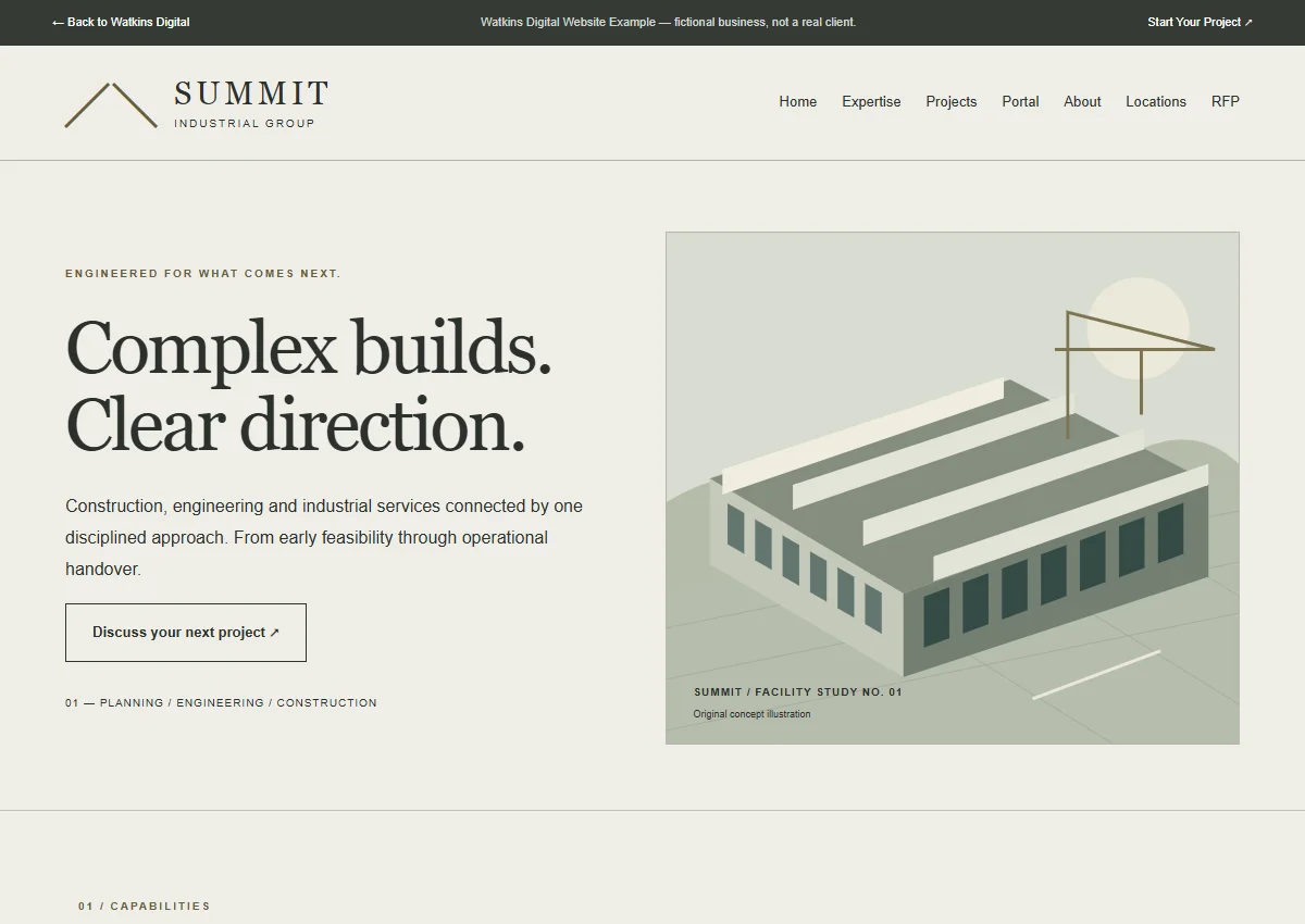 Summit Industrial Group concept website preview